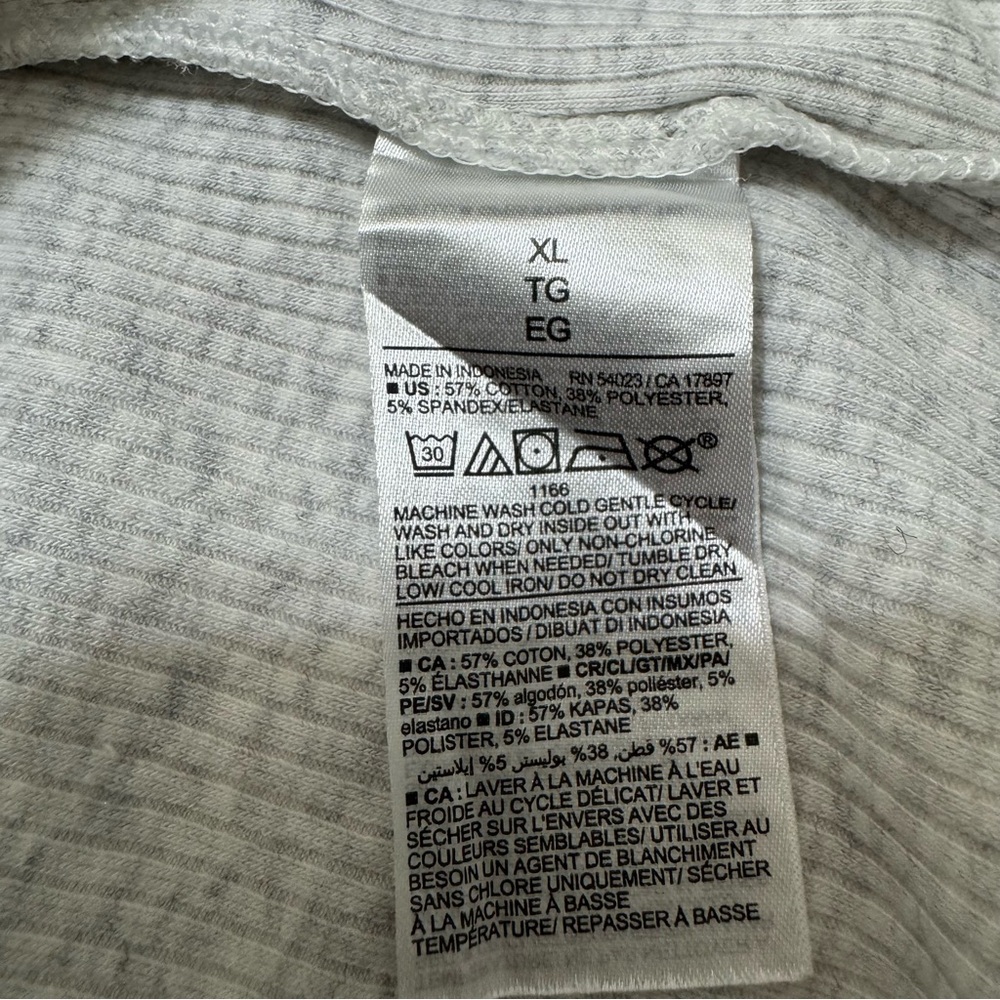 Old Navy Women Gray Long Sleeve Round Neck Cozy Top Size XL Cotton Blend‎ - Picture 13 of 13